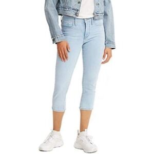 Levis 311 Shaping Skinny Capri Jeans Light Wash Denim 27 Cropped